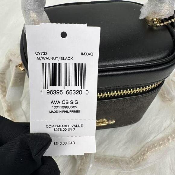 Coach Ava Crossbody Bag In Signature Canvas In Gold/Walnut/Black CY732 NWT - Picture 6 of 10